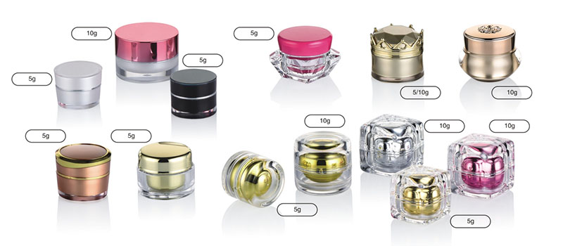 hot sale luxury golden square empty plastic acrylic lotion pump bottles and 30g 50g cosmetic packaging cream jars