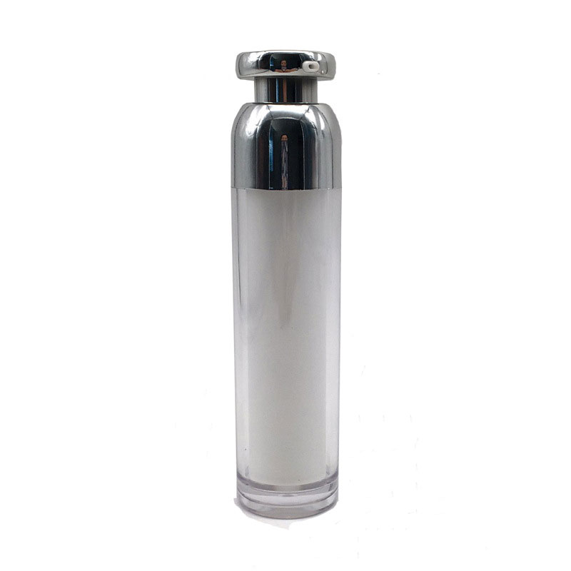 Airless plastic acrylic bottle with pressing left right twist lock lotion pump 30ml 50ml 100ml