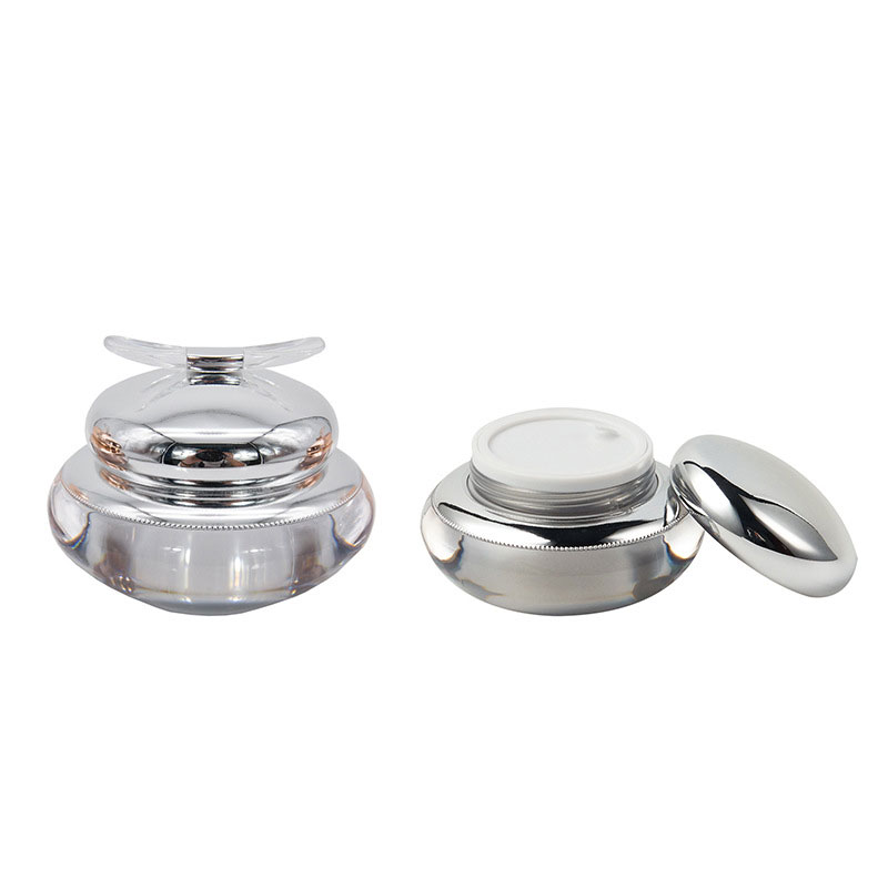 30g 50ml cream jar skin care containers and plastic packaging acrylic cosmetic jar with spoon customized logo