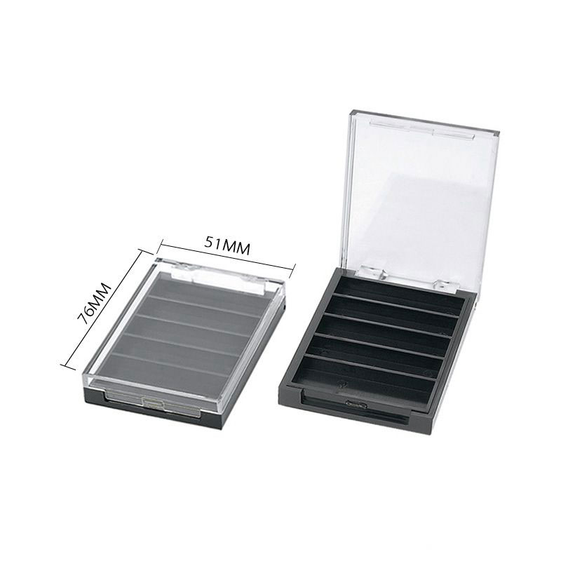Transparent lid clear base acrylic AS material eyeshadow palette