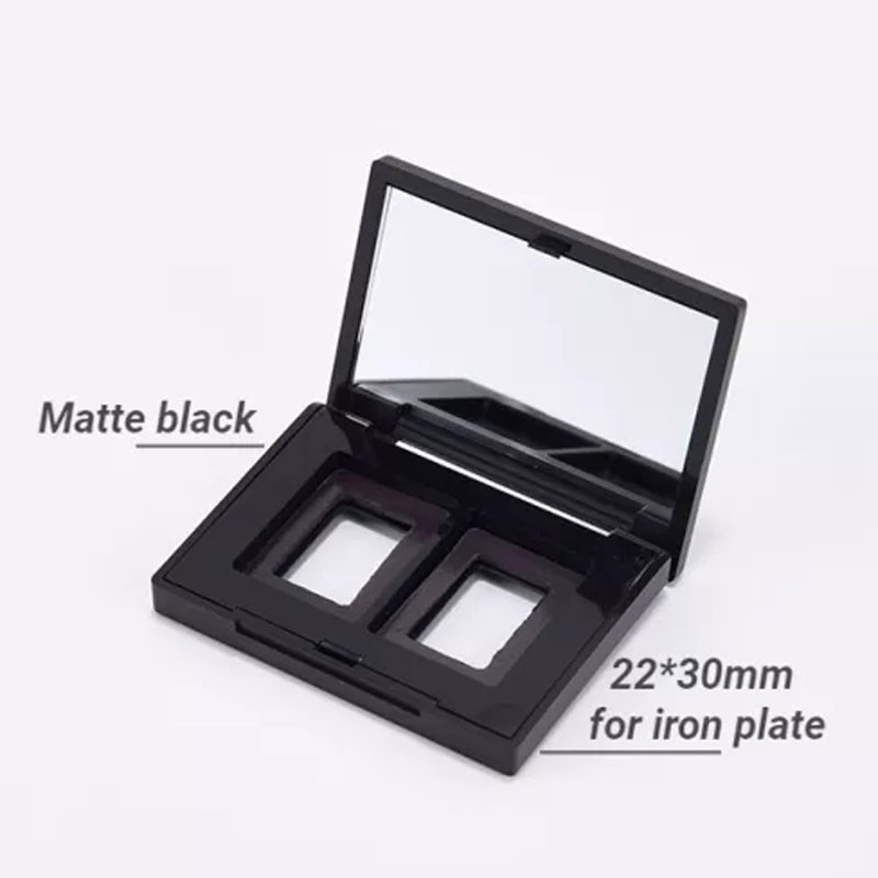 eco friendly private label matte black lip stick blush container mini small rectangle empty lipstick sample compact case