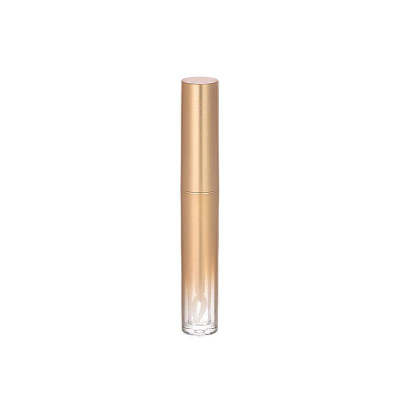 hot sale cosmetic packaging gradual change elegant gold round lip gloss tube