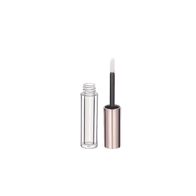 High quality wholesale make up packaging for private label custom glitter brown lid lip gloss tube