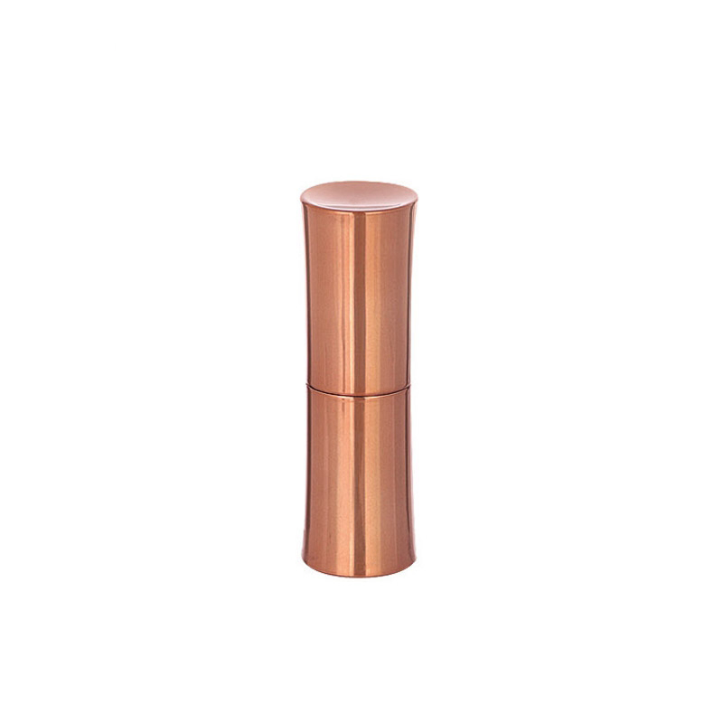 2022 New fashion cosmetic container round glitter rose gold empty lipstick tube packaging