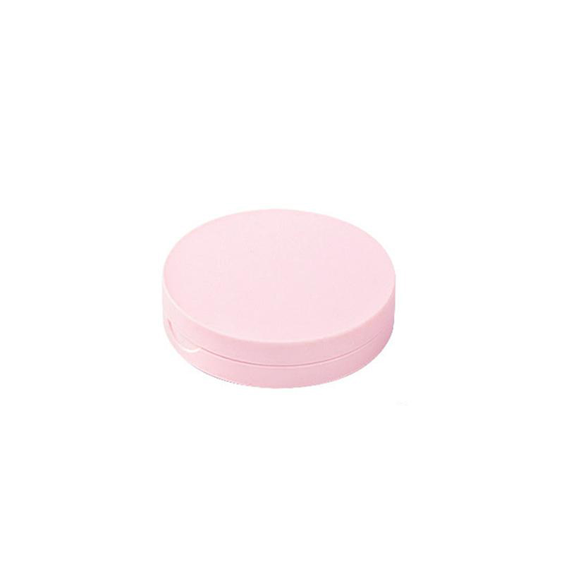 New design 2022 round empty plastic case with mirror magnet switch powder compact