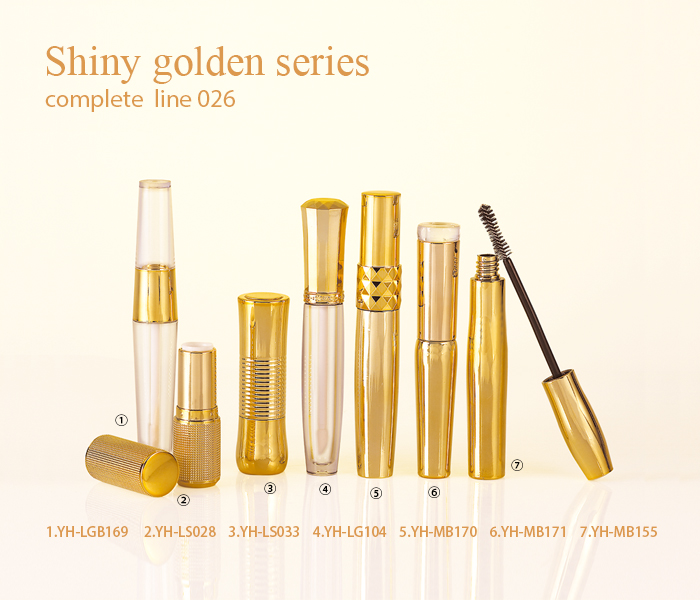 Shiny golden butterfly makeup packaging private label