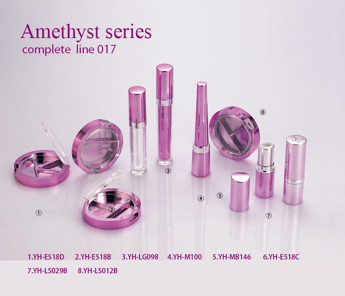 Amethyst makeup packaging containers