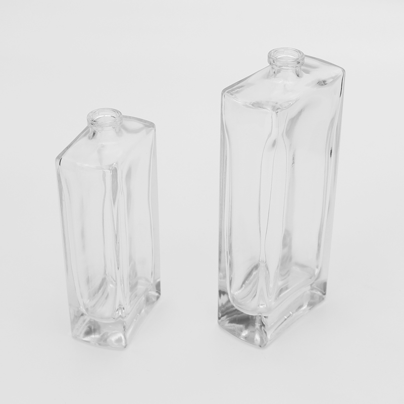 Round and square 60ml 100ml cosmetic packaging transparent glass perfume empty bottle