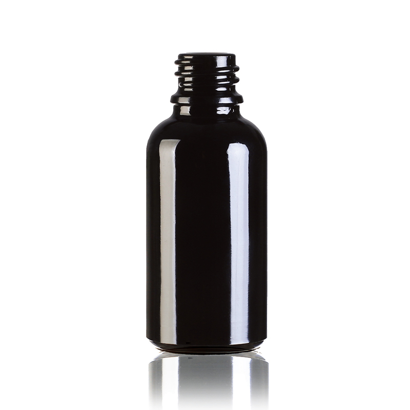 50ml black color glass dropper bottle