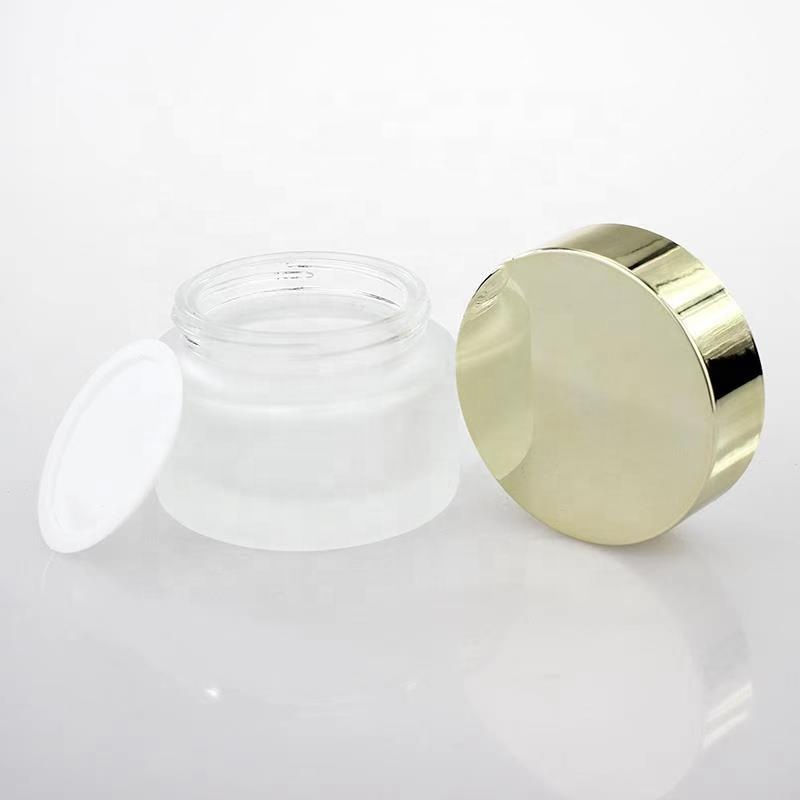 Glass Bottle Sets Empty Glass Cream Jar and Pump Spray Bottle Skin Care Set Face Cream Lotion Bottle
