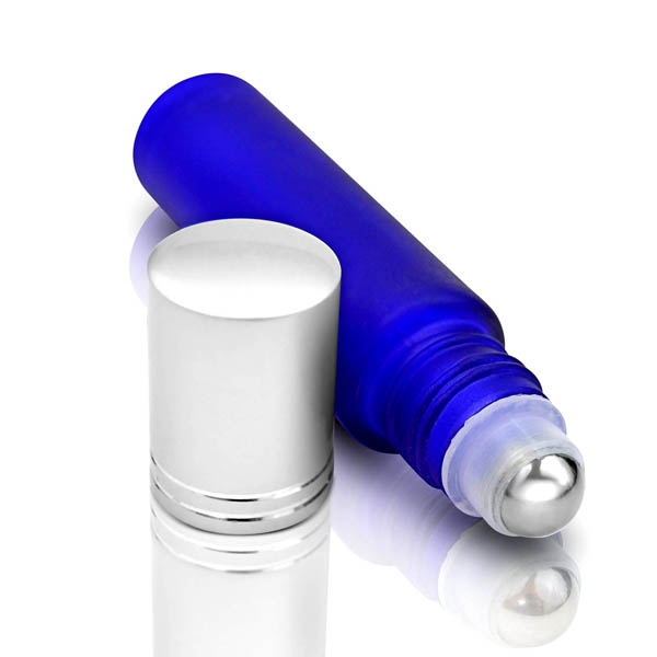 10ml empty roll on glass bottle refillable perfume essential oil roller bottle cobalt blue glass bottle