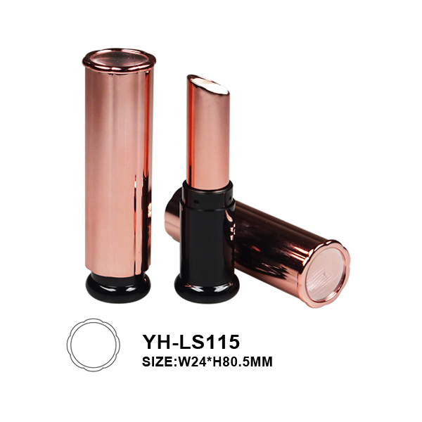 dark pink round lipstick case tube make up lip stick packaging with pattern