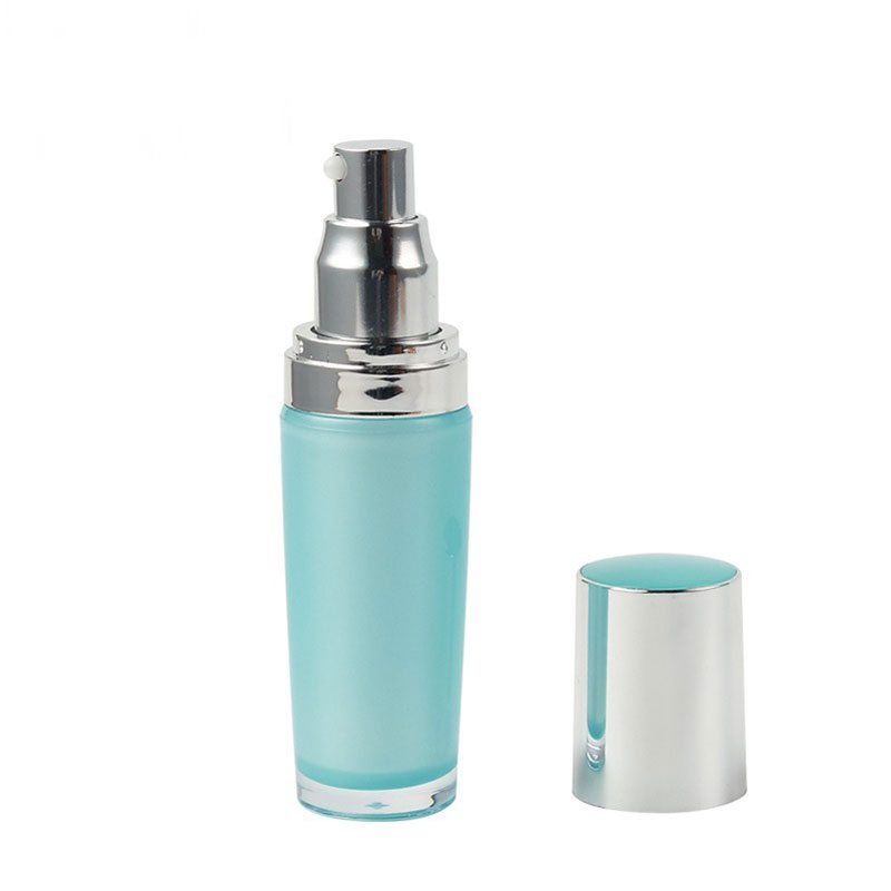 Lady cosmetics packaging 15g/30g/50ml/100ml acrylic luxury wathet blue empty lotion bottle and cream jar/container