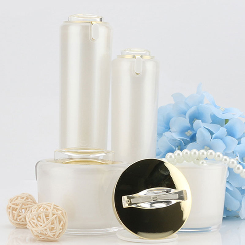 White Bottle 30/50/100ml, 15/30/50g Lotion Bottle,Cream Jar, Acrylic Bottle Set for Cosmetic Packaging