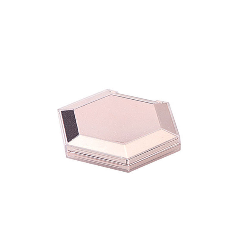Custom polygon metalic metallic eyeshadow palette packaging