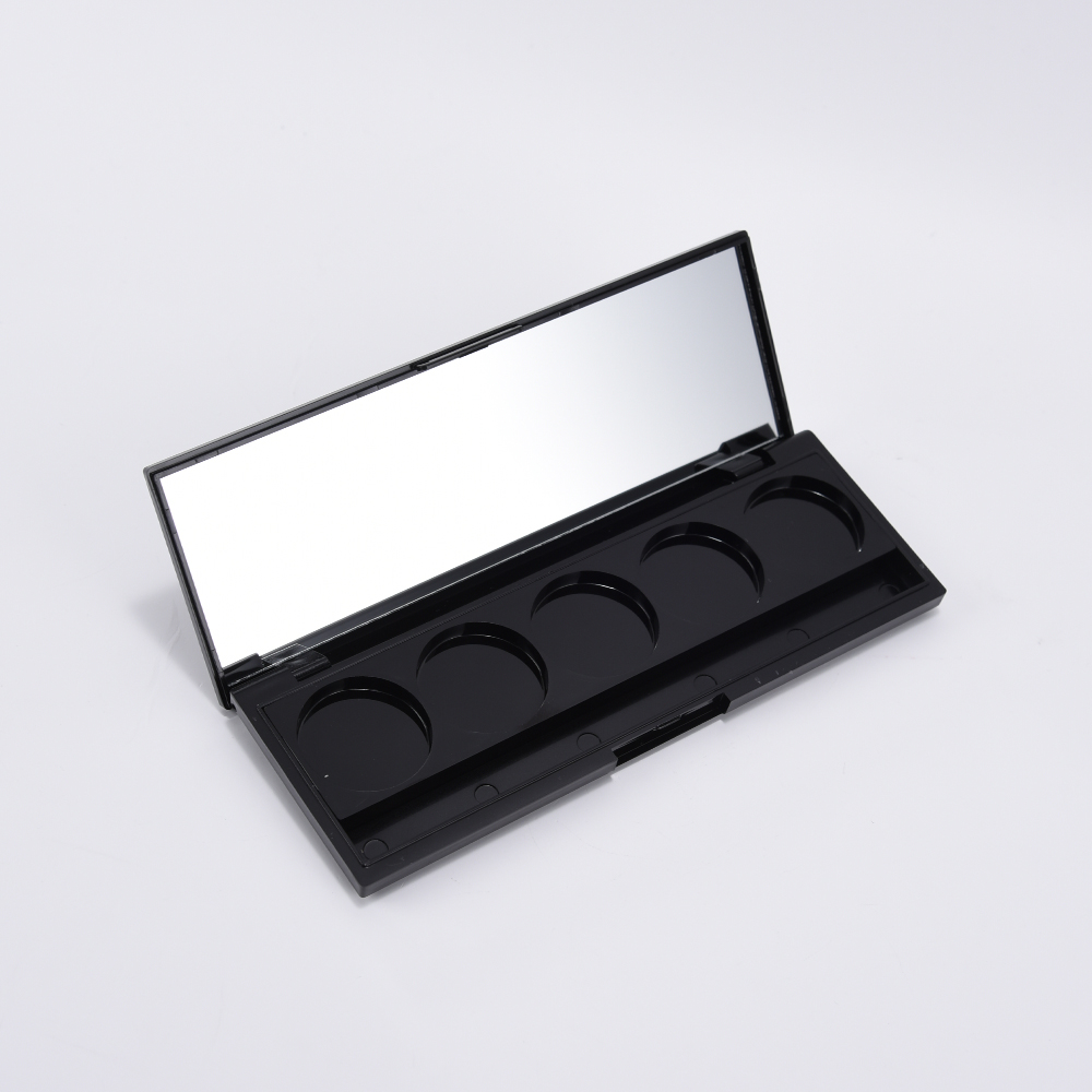 Hot sale rectangle balck 5 color 26mm tray empty eyeshadow case