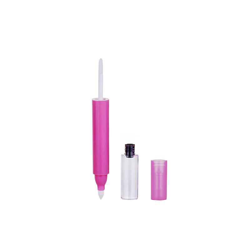 Hot sale fancy double head unique containers for lip gloss packaging multi-function fashion double sided lip gloss tube