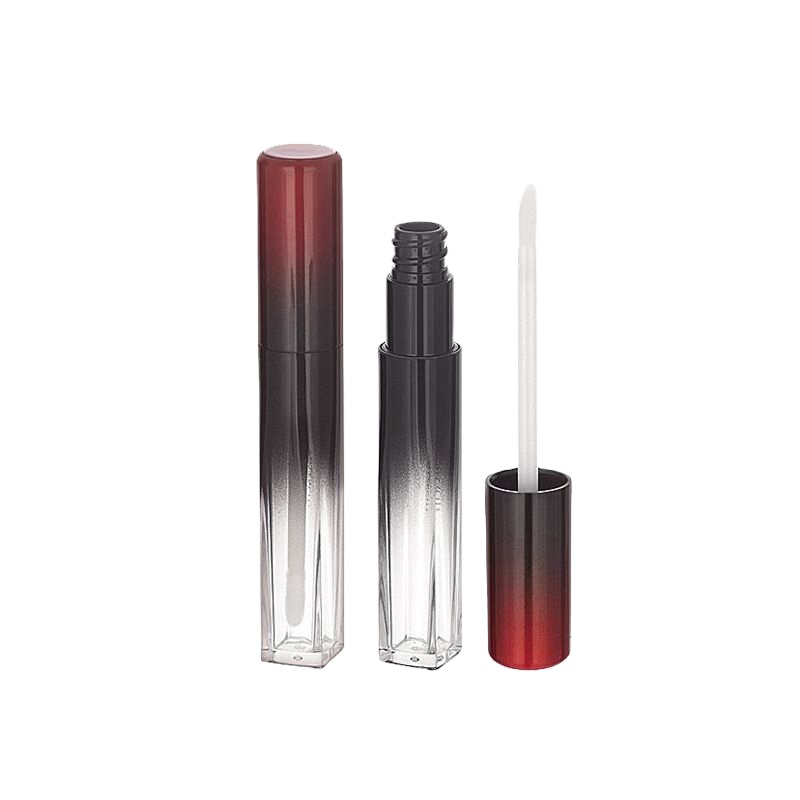 2022 new design hot sale gradual change pretty round 3 colors in a lipgloss tube with big applicator lip gloss wand tube