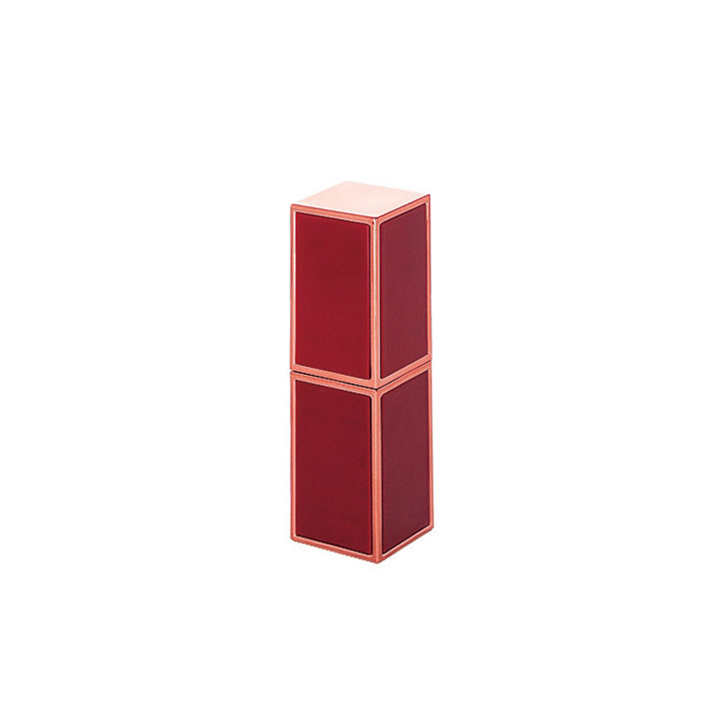 New arrival elegant pretty lip balm tube matte red with rose gold border lipstick tube packaging