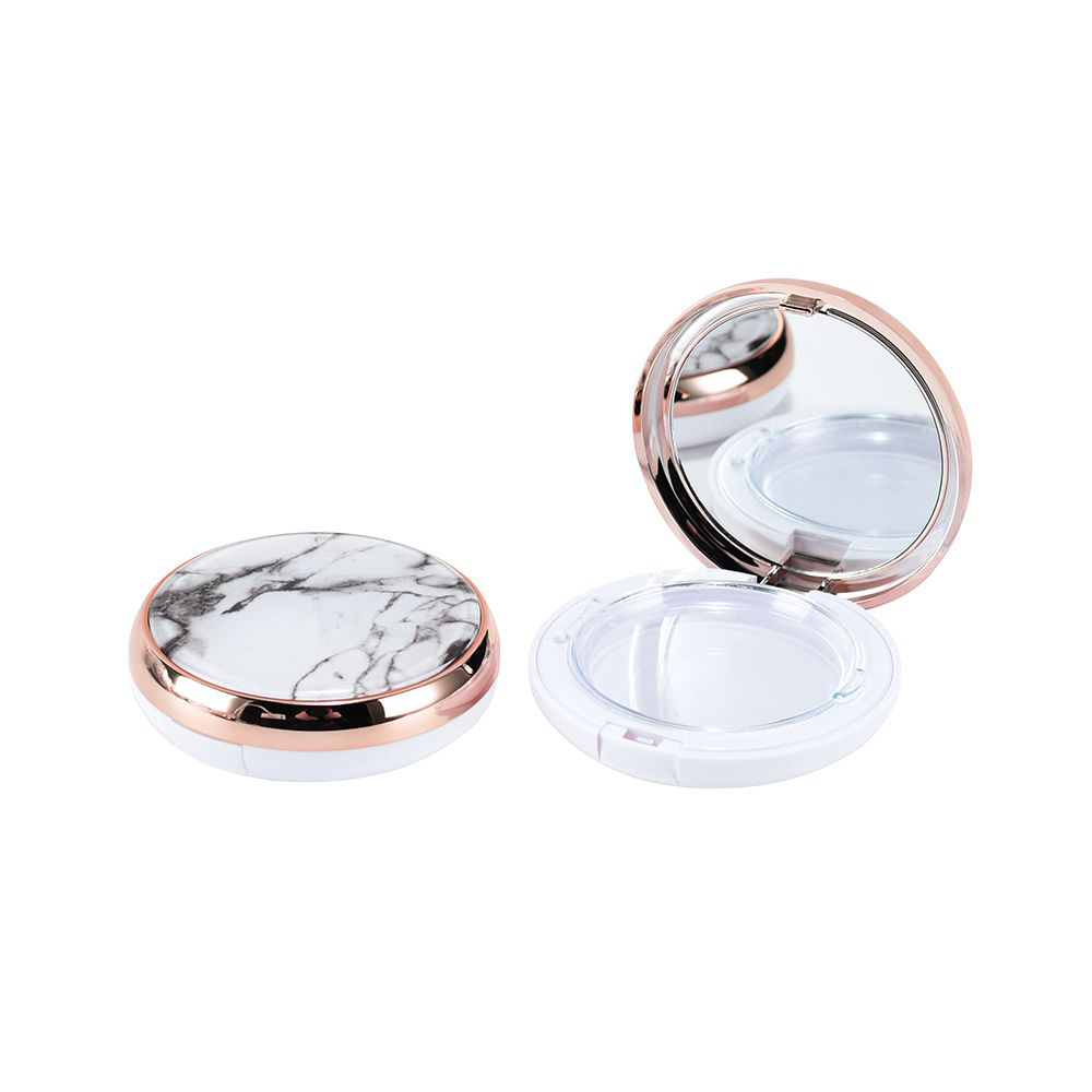 New design 2022 pressed round empty foundation casing compact powder case with mirror