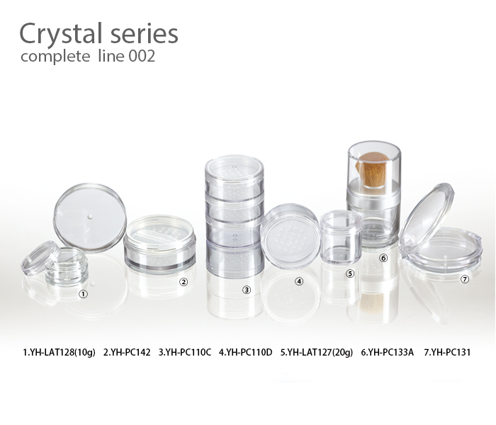 transparent clear makeup jar packaging
