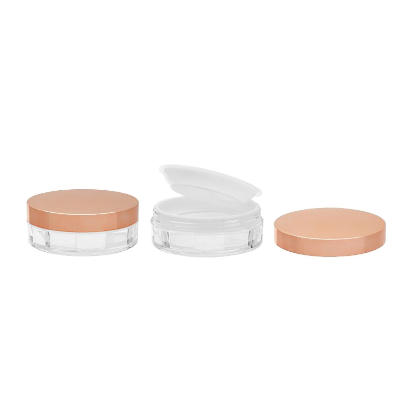 2022 new design source factory round 8 gram travel cosmetic packaging elasticated net Sifter loose powder container