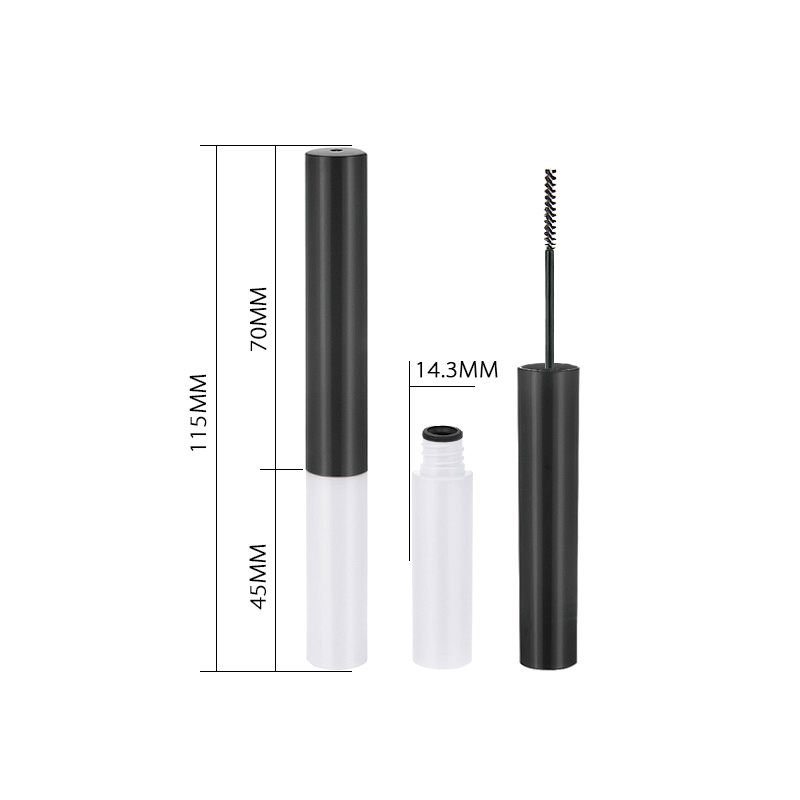 2022 hot sale black and white tall lip white body for lipgloss container custom mascara tube packaging
