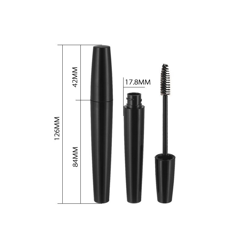4ml Hot sale elegant cosmetic packaging for private label black round shape empty eyelash tube