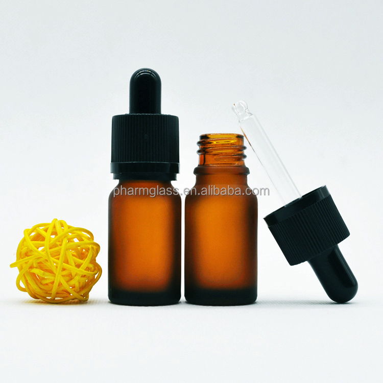 Frosted Amber Medicated oil / Essential oil Glass Bottles