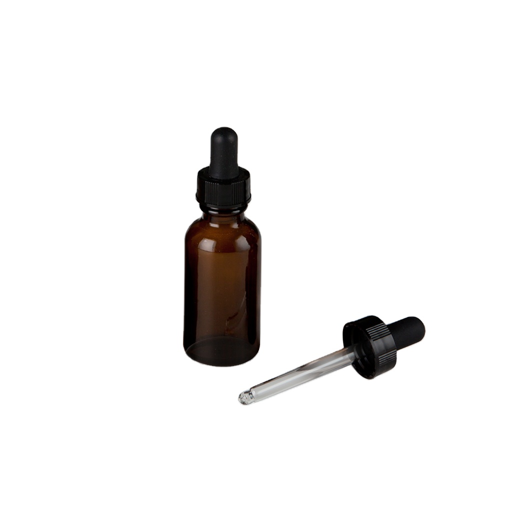 30ml black essential oil dropper bottle glass cosmetic bottle
