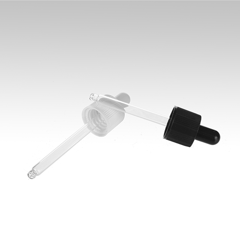 18/415 Plastic Tamper Evident Dropper with Glass Tube for 100ml Dispensing Dropper Bottles